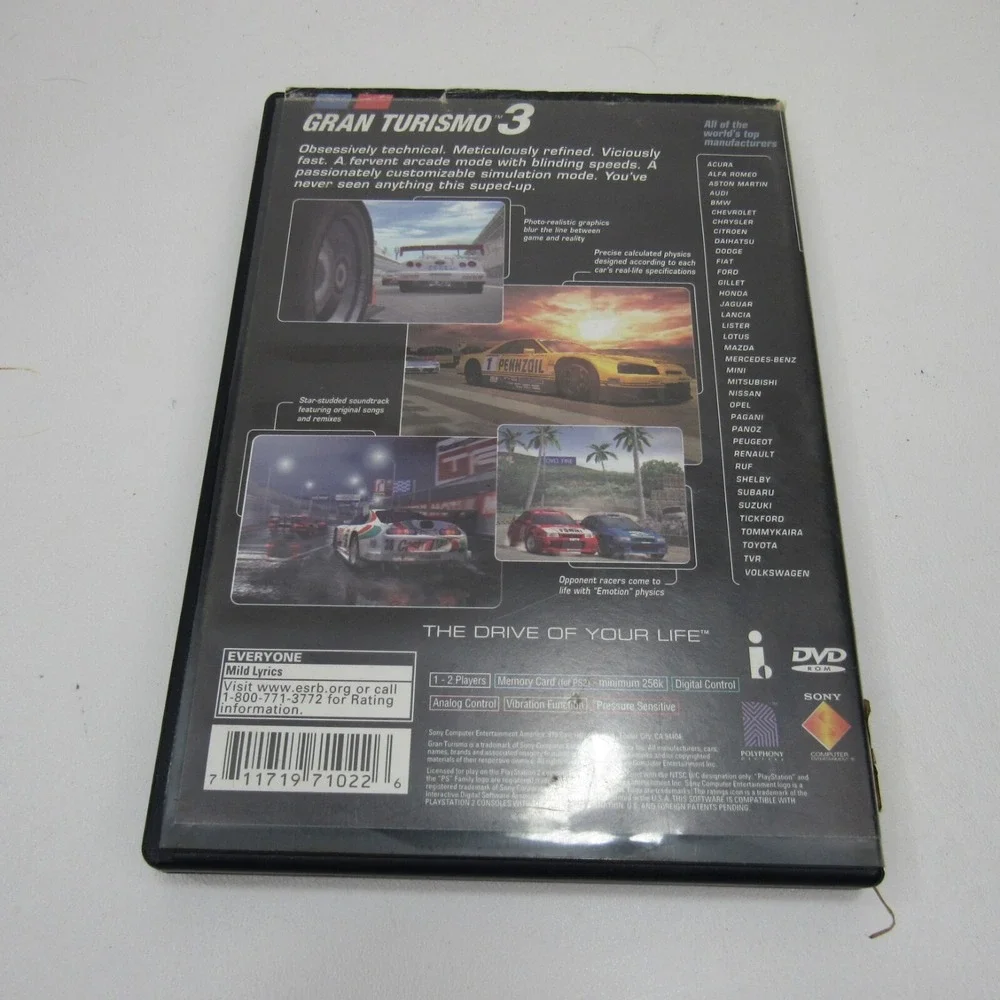 Gran Turismo 3 A-spec (Sony PlayStation‎ 2) PS2 2001 2